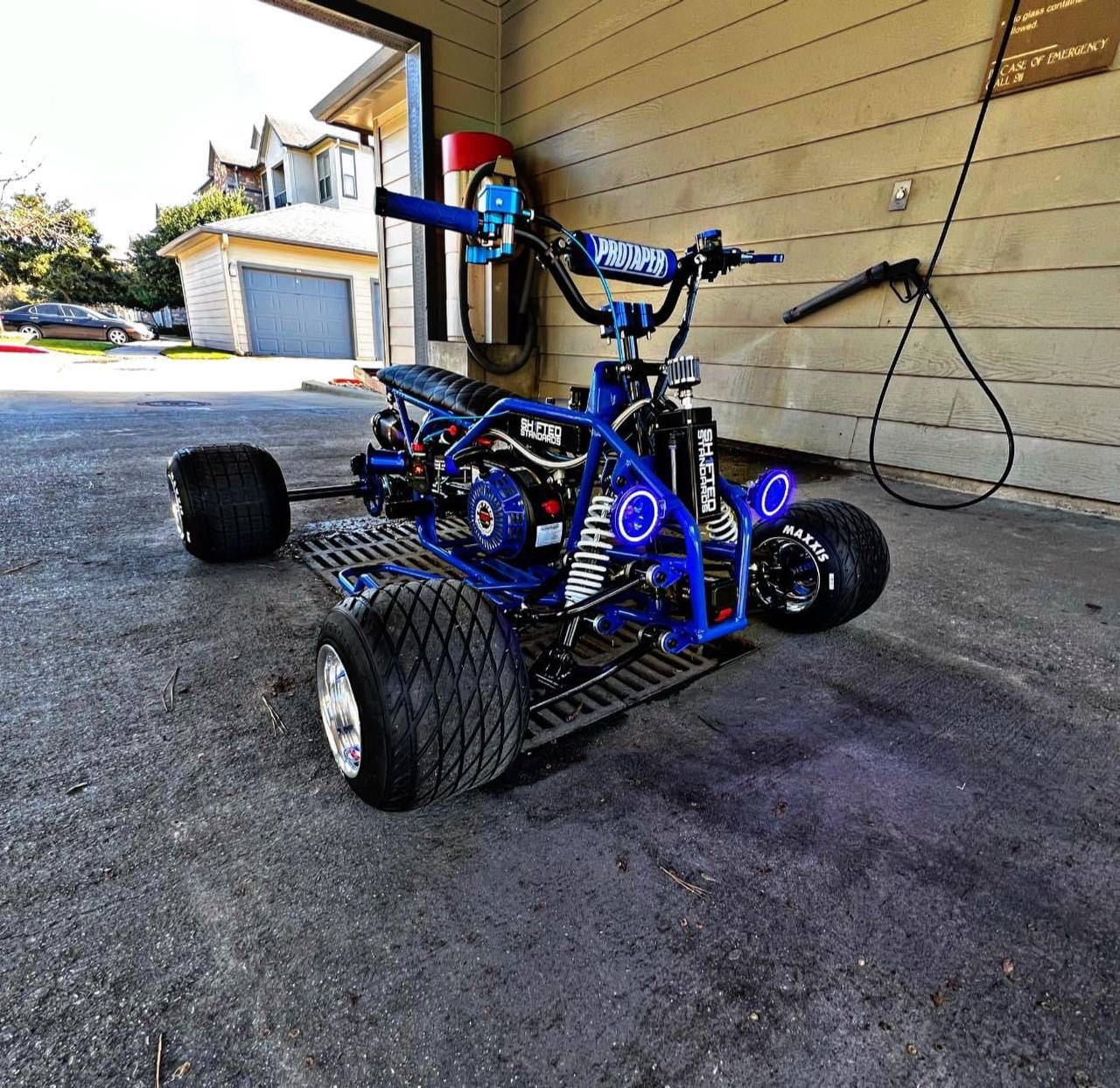 The blue mini quad